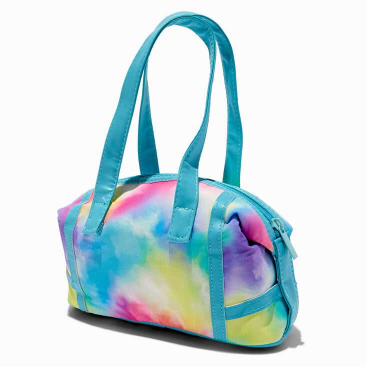 Claire&#39;s Club Tie Dye Rainbow Small Duffel Bag,