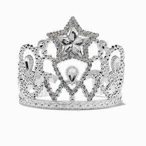 Claire&#39;s Club Starry Silver-tone Crown,
