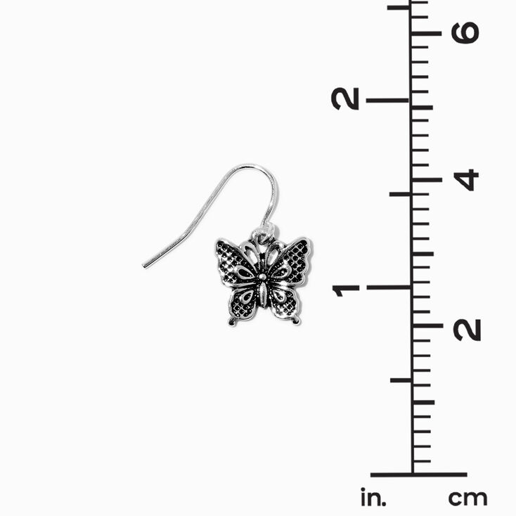 Silver-tone Butterfly Mixed Earring Set - 3 Pack,