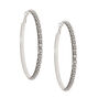 Silver 80MM Mesh Hoop Earrings,
