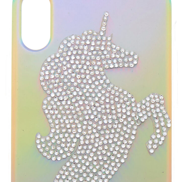 Coque de portable licornes holographique - Compatible avec iPhone&nbsp;X/XS,