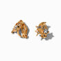 Gold-tone Moon &amp; Stars Cluster Clip-On Stud Earrings ,