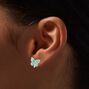 Green Threaded Design Clip-On Stud Earrings,