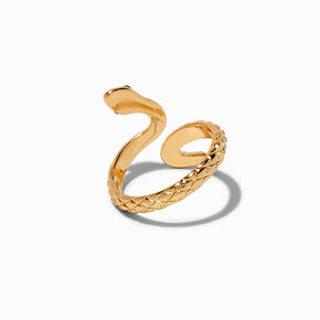 Gold-tone Snake Wrap Ring,
