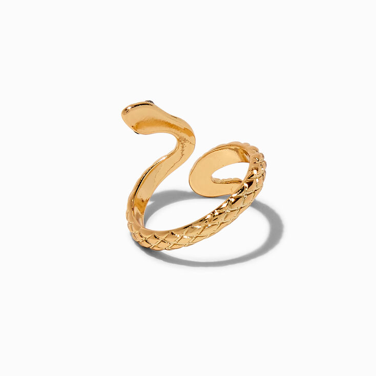 Gold-tone Snake Wrap Ring,