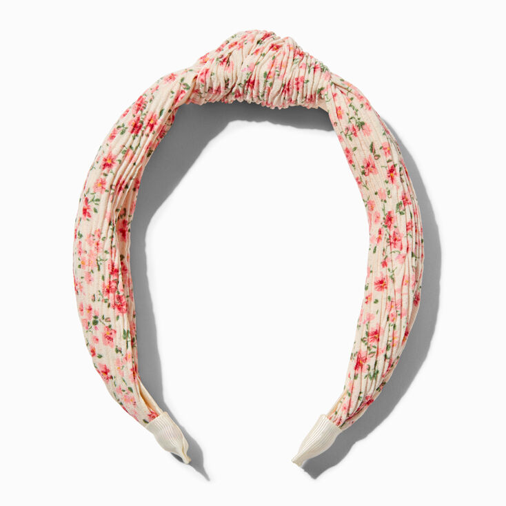Pleated Floral Knotted Headband