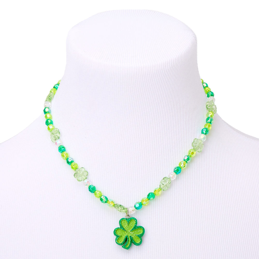 Shamrock Beaded Jewellery Set - Green, 2 Pack,