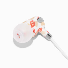 Red Mushroom Print Silicone Earbuds,