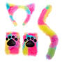 Rainbow Cat Furry Costume Set - 3 Pack,