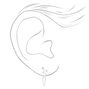 Sterling Silver 1&quot; Snake Front and Back Chain Drop Earrings,