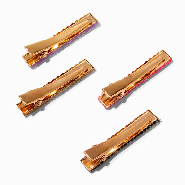 Claire&#39;s Club Pink Bejeweled Hair Clips - 4 Pack,