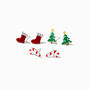 Sterling Silver Holiday Stud Earrings - 3 Pack,