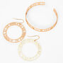 Gold Roman Numerals Jewellery Set - 2 Pack,