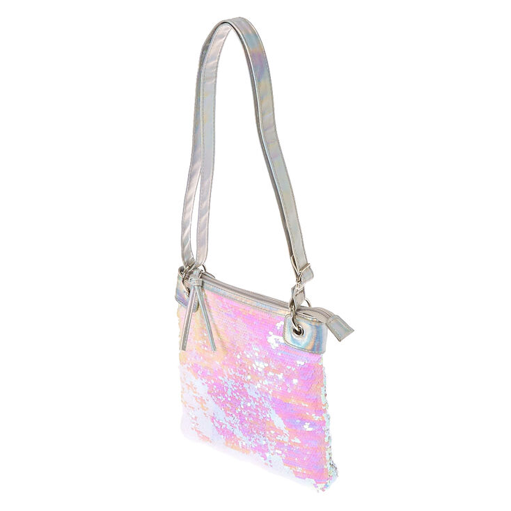 Iridescent Reversible Star Sequin Crossbody,