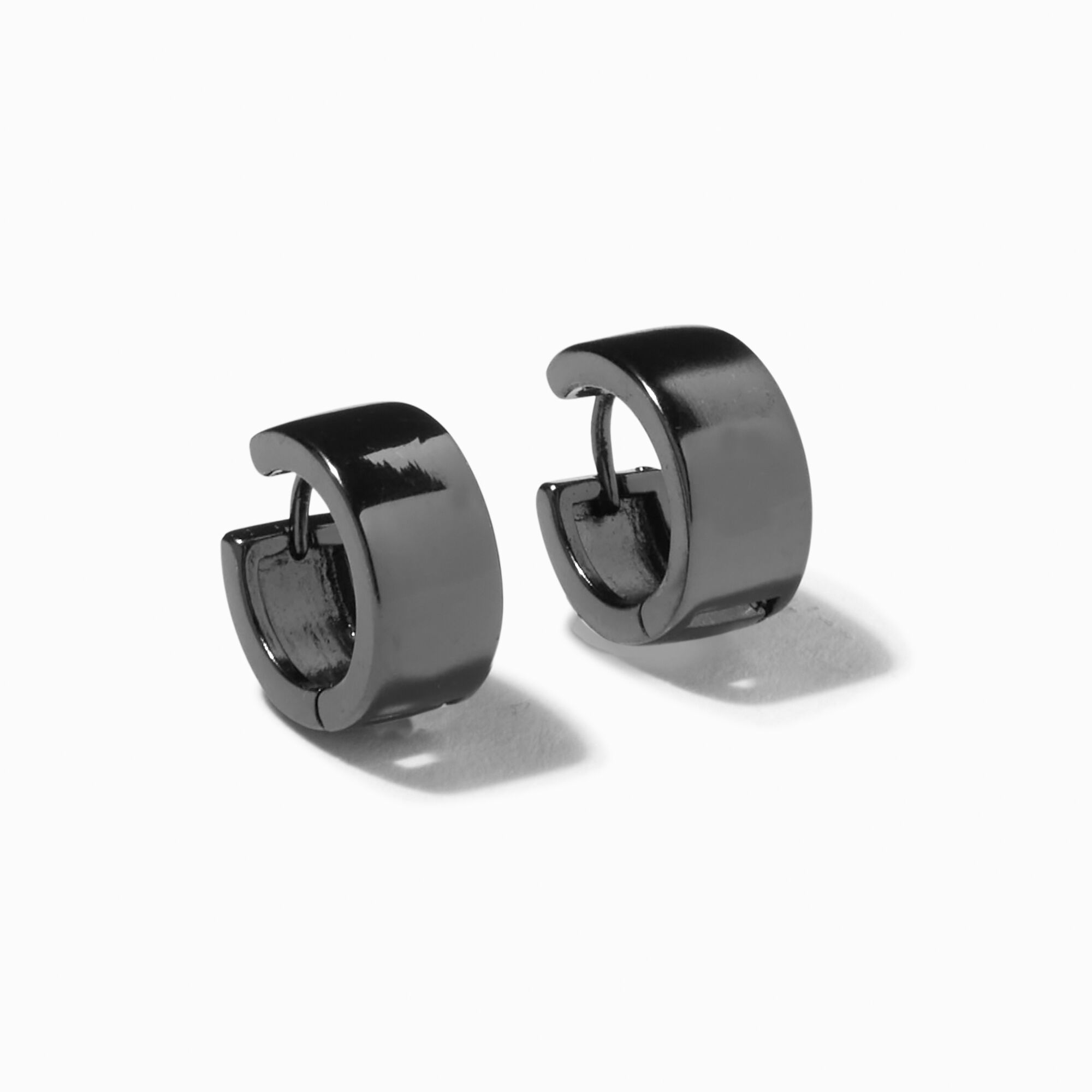 Black hoop earrings claire's on sale