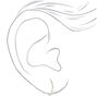 C LUXE by Claire&#39;s Silver-tone Titanium 10mm Sleek Hoop Earrings,