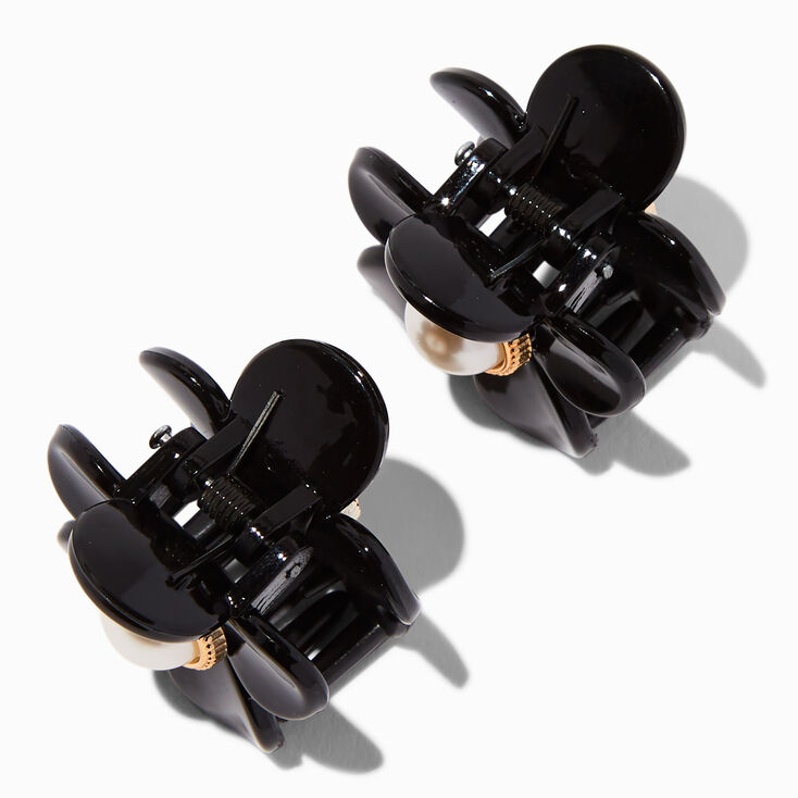 Black Flower Hair Claws - 2 Pack,
