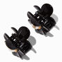 Black Flower Hair Claws - 2 Pack,