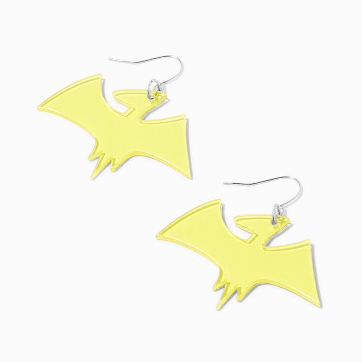 Yellow Pterodactyl Dinosaur Drop Earrings,