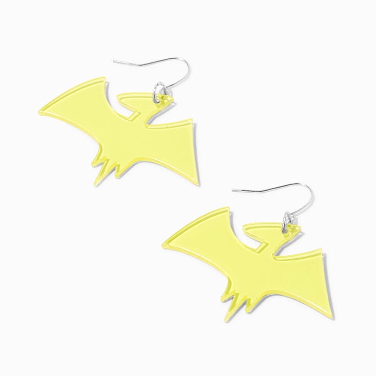 Yellow Pterodactyl Dinosaur Drop Earrings,