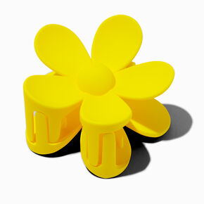 Matte Yellow Flower Medium Hair Claw,