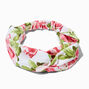 Pink &amp; White Rose Twisted Headwrap,