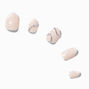 White Swirl Bling Stiletto Faux Nail Set - 24 Pack,