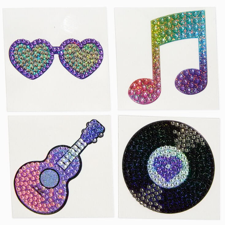 StickerBeans&reg; Claire&#39;s Exclusive Music Rhinestone Sticker Set - 4 Pack,