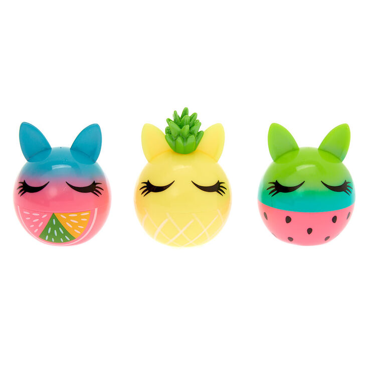 Lot de 3&nbsp;baumes &agrave; l&egrave;vres Pops lapin fruit,