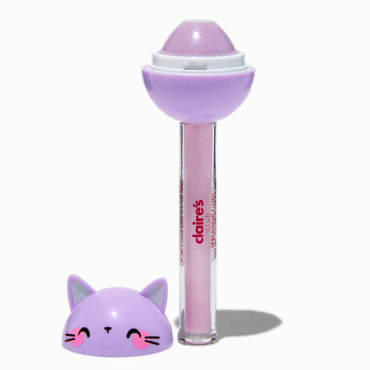 Claire&#39;s Club Purple Cat Lip Gloss Duo,