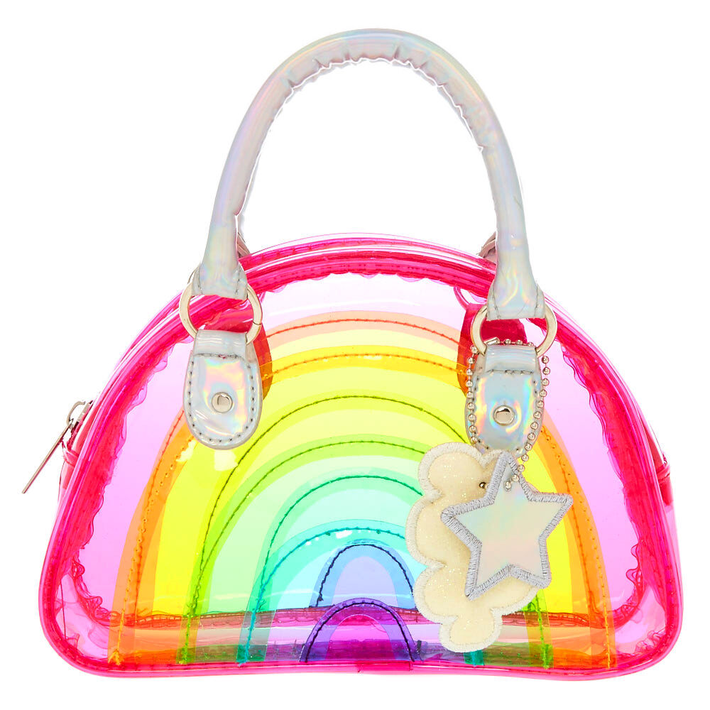 rainbow clear purse