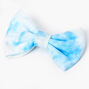 Tie Dye Hair Bow Clip - Light Blue,