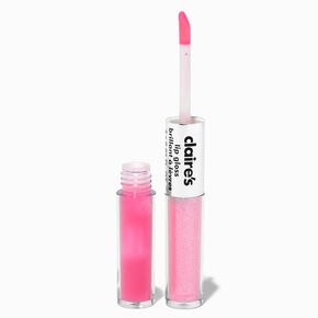 Dual Ended Glitter Lip Gloss Wand - Pink,