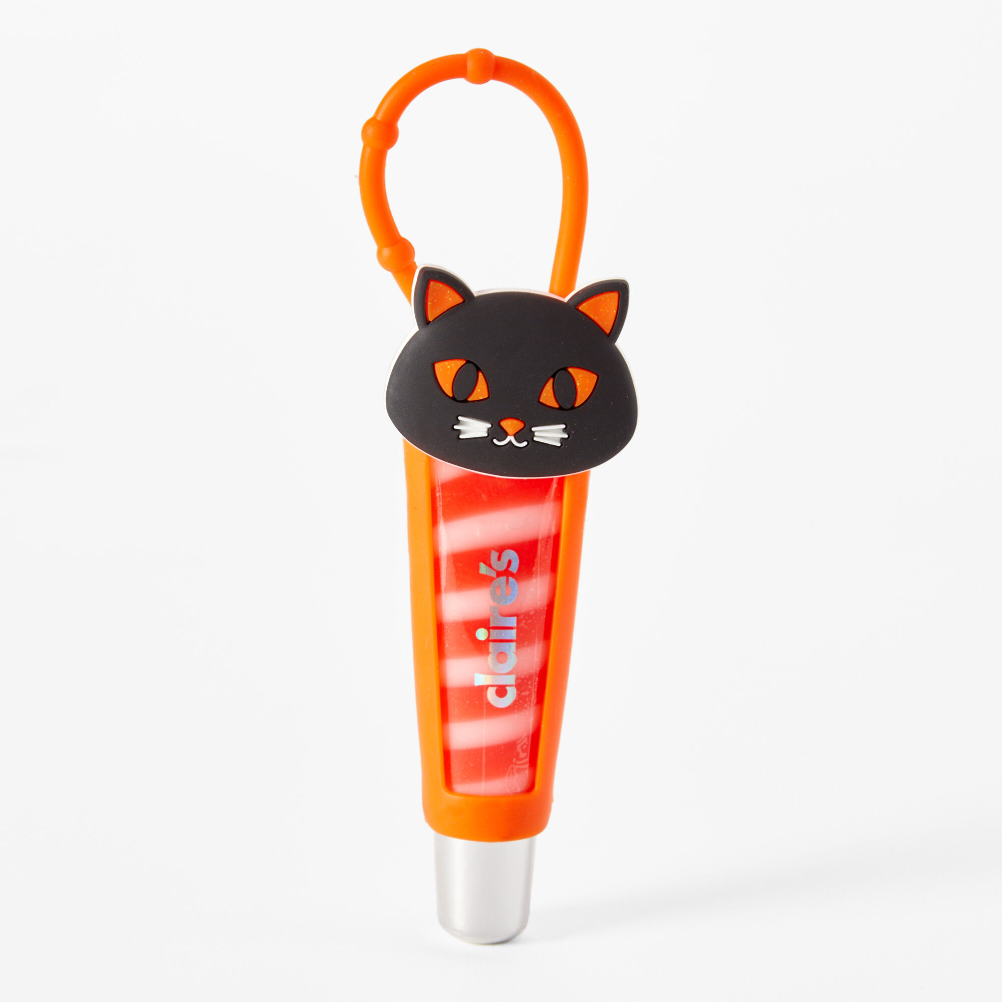Halloween Black Cat Silicone Lip Gloss Tube - Strawberry Cream,