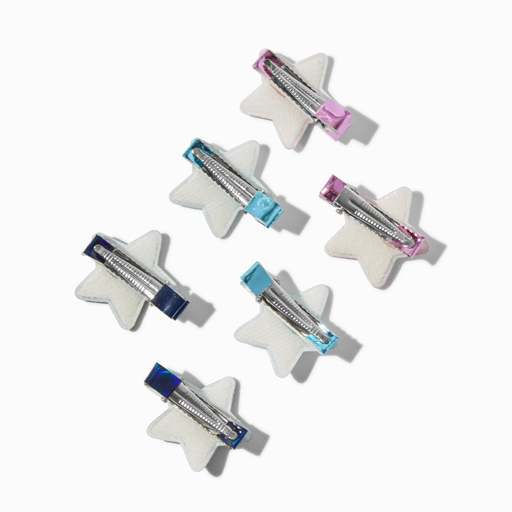 Claire's Club Starry Puffy Hair Clips - 6 Pack,