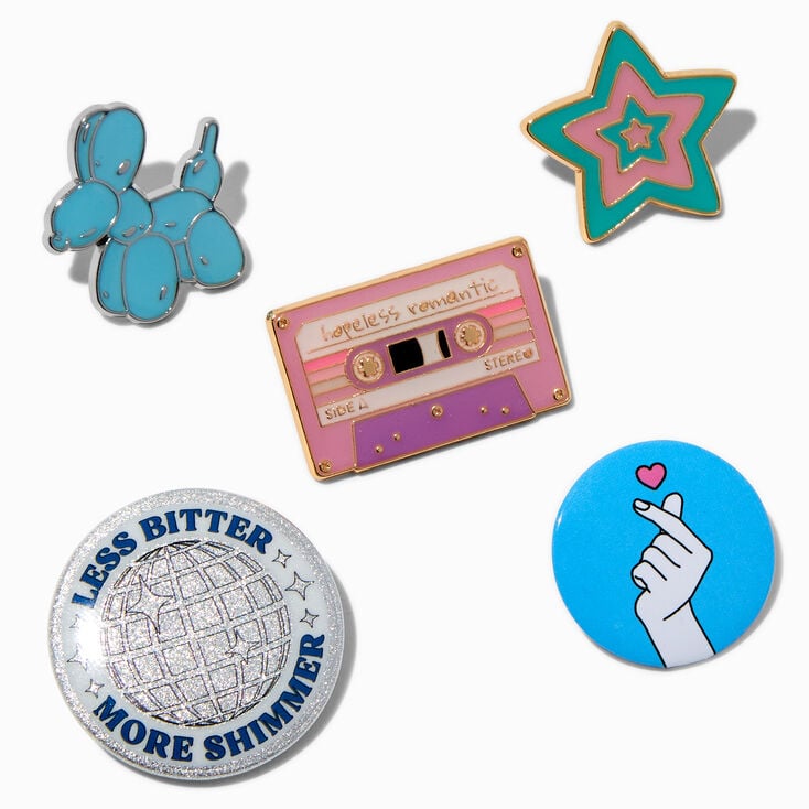 DIY Retro Music Pin Set - 5 Pack,