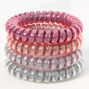 Multicolor Chic Spiral Hair Ties - 4 Pack,