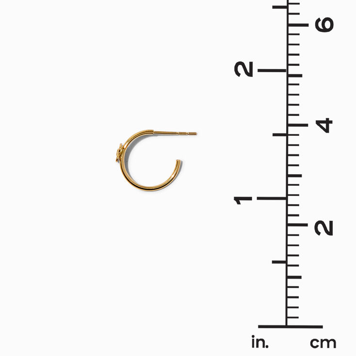 C LUXE by Claire&#39;s 14k Yellow Gold 15MM Butterfly Open Hoop Earrings,