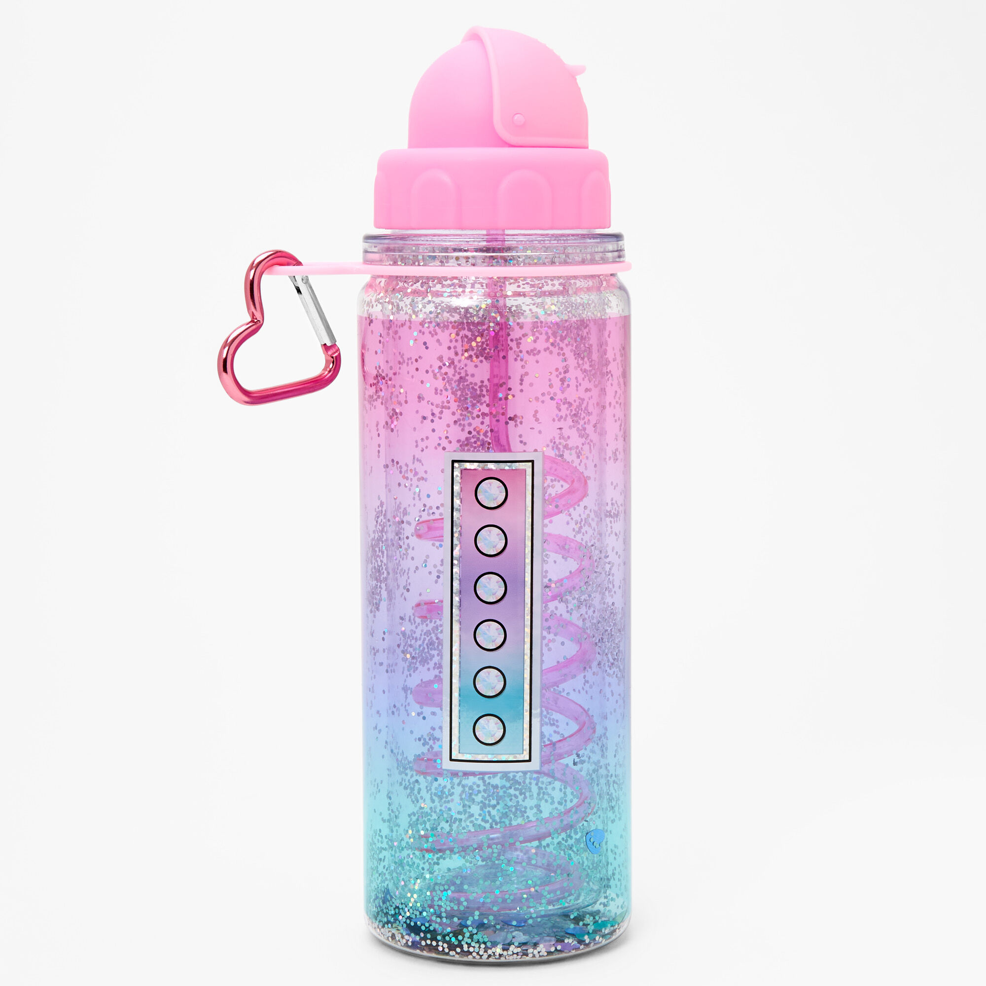 Initial Water Bottle - Pink, I,