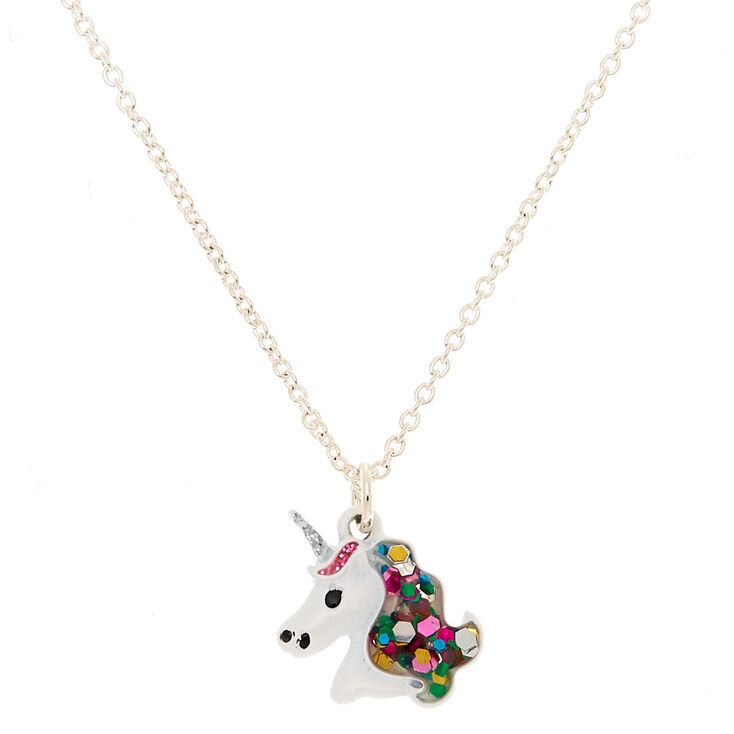 Miss Glitter The Unicorn Pendant Necklace Claire S