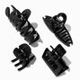 Black Mixed Size Hair Claws - 4 Pack,