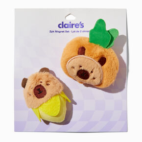 Capybara Carrot &amp; Banana Plush Magnet Set - 2 Pack,