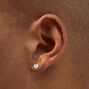 C LUXE by Claire&#39;s Sterling Silver Heart Stud Earrings,