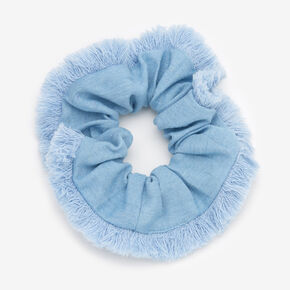 Medium Denim Hair Scrunchie - Denim,