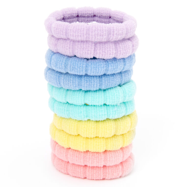 Claire's Club Pastel Rainbow Hair Ties - 10 Pack | Claire's