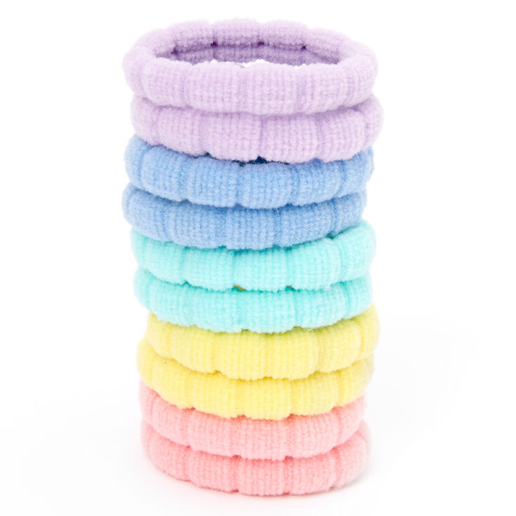 Claire&#39;s Club Pastel Rainbow Hair Ties - 10 Pack,