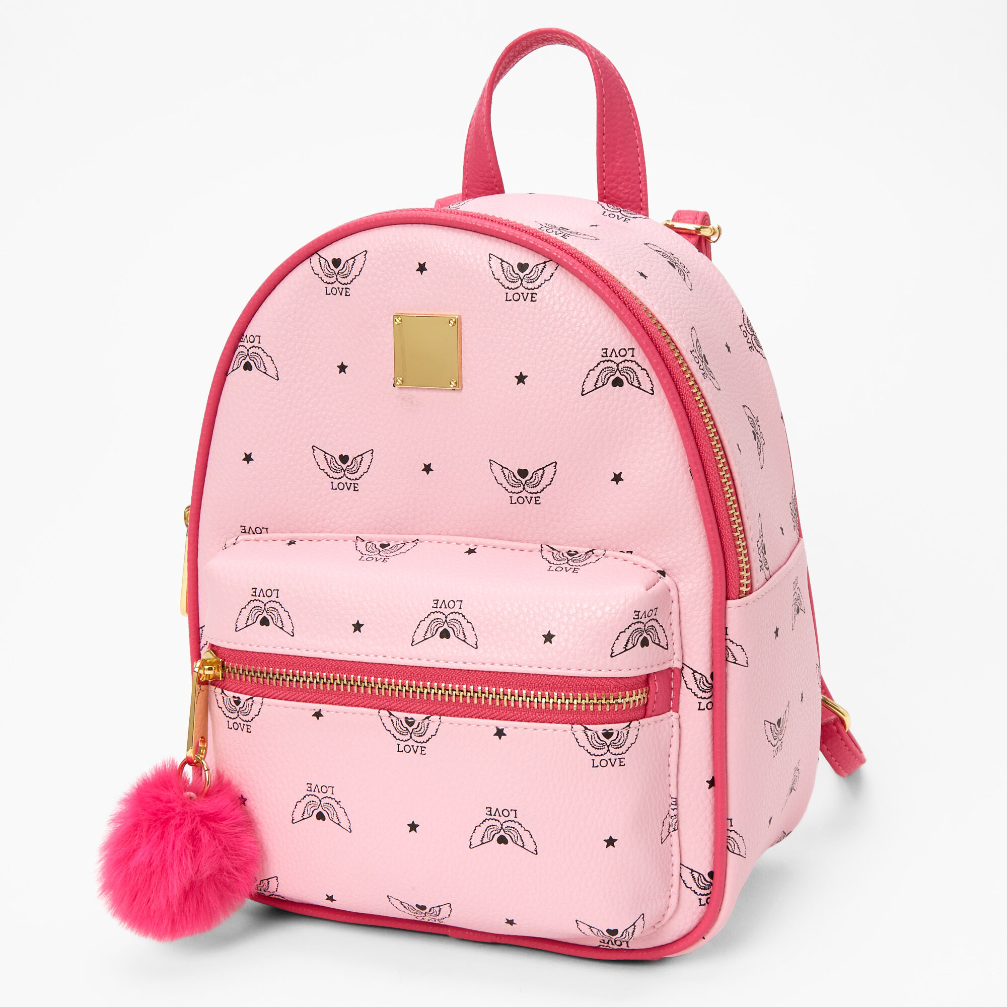 View Claires Love Angel Wings Small Backpack Pink information