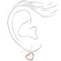 Silver 1&quot; Rainbow Heart Drop Earrings,