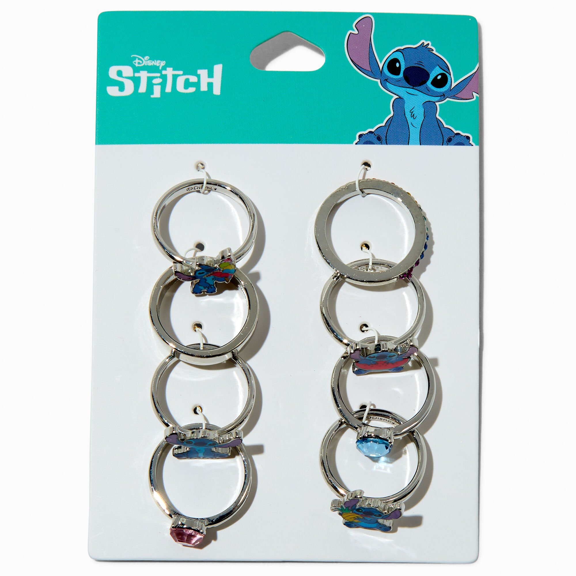 Disney Stitch Claire's Exclusive Foodie Ring Set - 8 Pack,