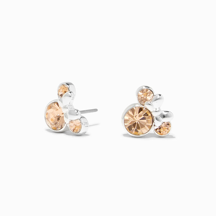 Disney Minnie Mouse Birthstone Sterling Silver Stud Earrings - June,